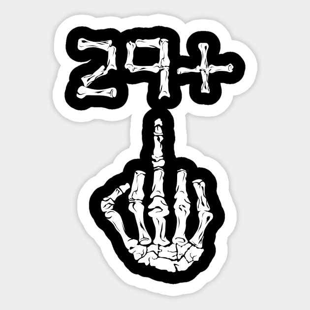 29+ Middle Finger Birthday Party Bday Sticker by Shirtbubble